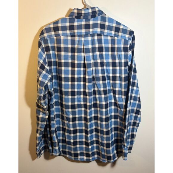 L.L.Bean Men’s Small Slightly Fitted Plaid Button-Down Shirt – S‑Reg Blue Check - Picture 4 of 4